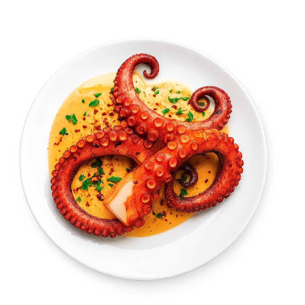 Poulpe grillé à l’ail